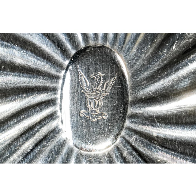 Victorian Stunning Antique Small Sterling Silver Card Tricket Jewelry Dimensional Victorian Tray Armorial Crest Home Decor For Sale - Image 3 of 8