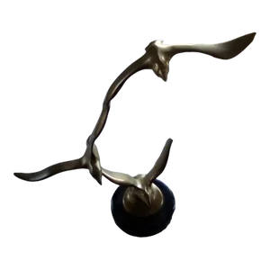1960s "Mid-Century Modern Brass Birds in Flight Sculpture"