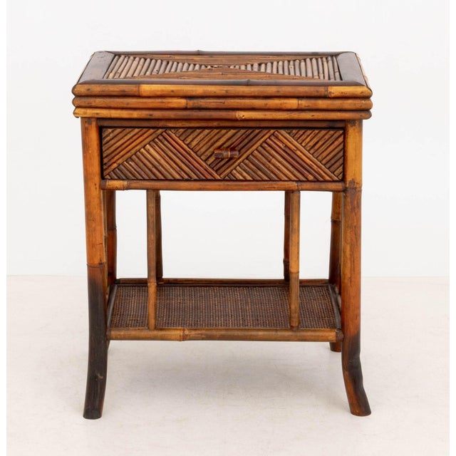 Traditional Aesthetic Movement Style Bamboo Side Table For Sale - Image 3 of 9