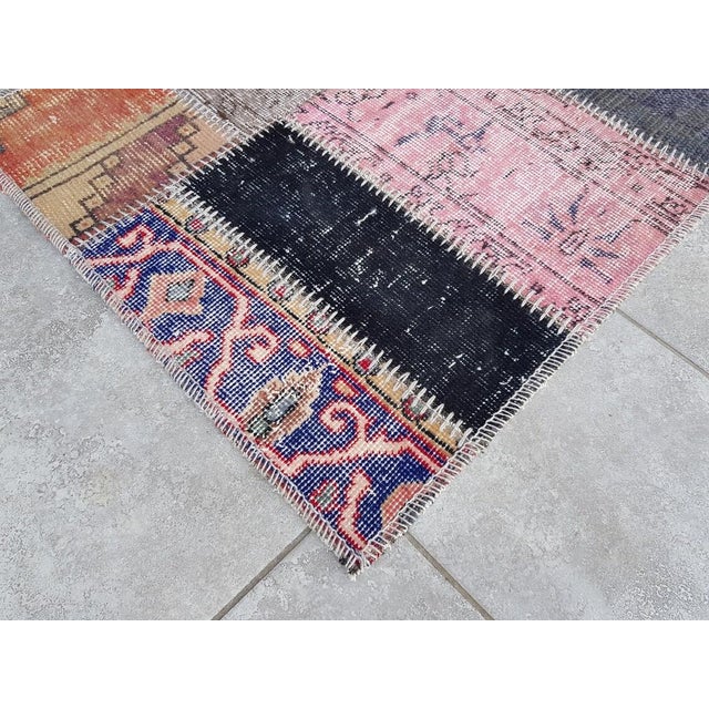 Mid 20th Century Handknotted Wool Hallway Runner Rug For Sale - Image 4 of 10