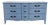 1970s French Provincial Blue Gray Lacquered Dresser of Twelve Drawers For Sale