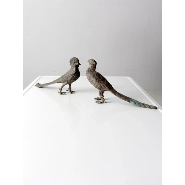 Mid 20th Century Mid-Century Pheasant Figurines Pair For Sale - Image 5 of 11