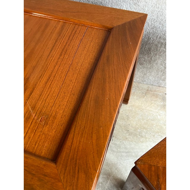 Vintage Late 20th Century Ming Style Rosewood Dining Table and 8 Chairs Set For Sale - Image 9 of 12