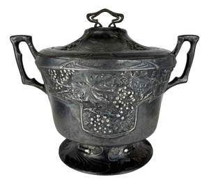 Antique Art Nouveau German Pewter Soup Tureen from B&G Imperial Zinn, 1900