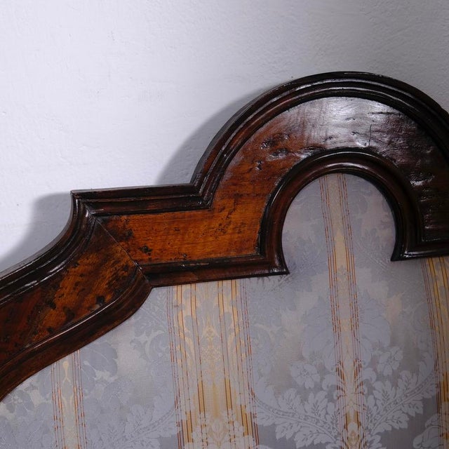 Antique Padded Wooden Double Bed Headboard, 1890s For Sale - Image 12 of 18