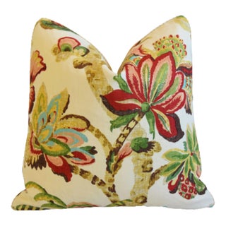 Schumacher Kelmscott Manor Linen Floral Botanical Feather/Down Pillow