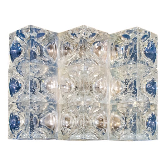 Murano Glass Wall Lamp by Albano Poli for Poliarte, 1970s For Sale