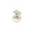Metal Adjustable Contemporary Ring With Emeralds & Yellow Diamonds Size 6 For Sale - Image 7 of 11