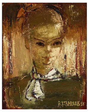 Raimonds Staprаns, Portrait of Woman, 1955, Oil on Canvas