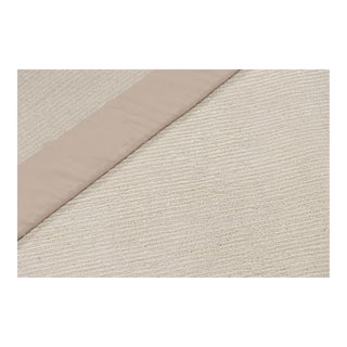 Rug & Kilim’s Extra-Long Runner Rug in Textured Monochrome White Tones & Striae For Sale