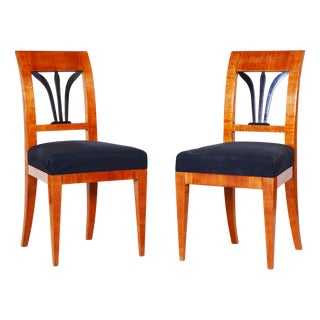 Biedermeier Chairs in Cherrywood, 1820s, Set of 2 For Sale