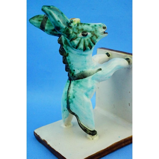 Dölker School Sculptural Ceramic Donkey Bookends from Cas Vietri Solimene, 1940s, Set of 2 For Sale - Image 13 of 18