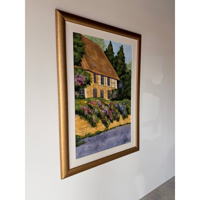 Impressionist 1980s Fred Dettmann (1945–2022) German-American Impressionist Cottage Landscape Oil on Masonite Painting For Sale - Image 3 of 12