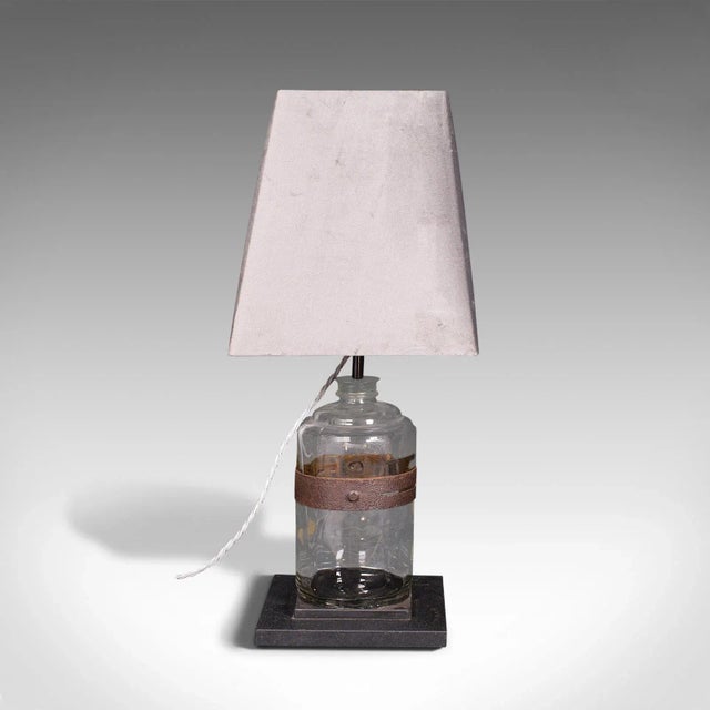 1900 Antique Victorian English Glass Jar Lamps - a Pair For Sale - Image 4 of 10