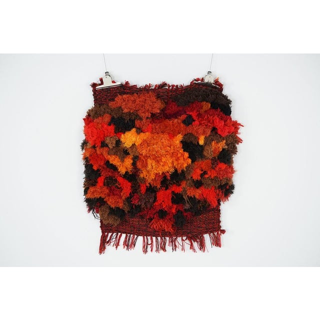 Red Wall Decoration in Textile by Hans Widmann, 1970s For Sale - Image 8 of 8
