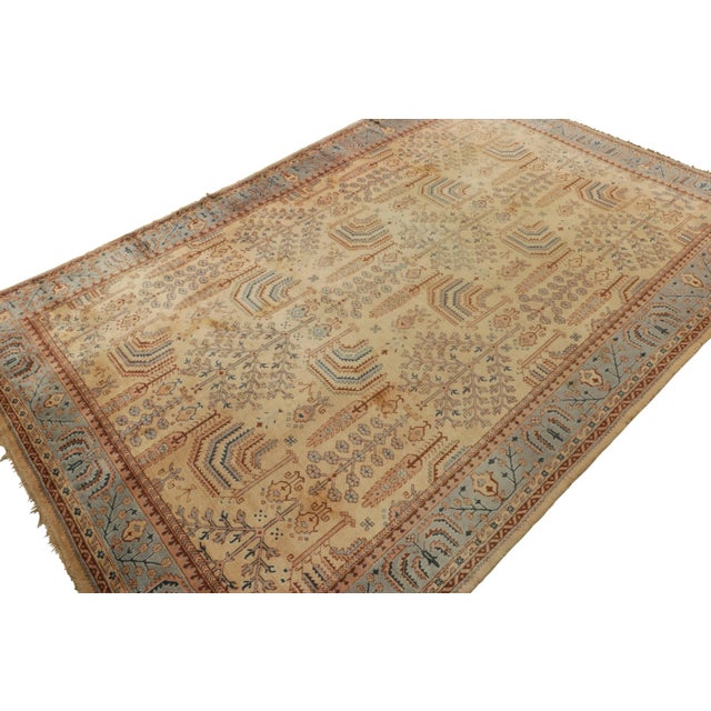 Rug & Kilim Oversized Vintage Oushak Rug in Beige With Tree of Life Motifs - Rug & Kilim For Sale - Image 4 of 8