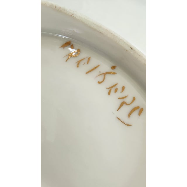 Antique Haviland Limoges Hand-Painted Cherry & Gilt Oyster Plate, Circa 1900 For Sale - Image 11 of 14