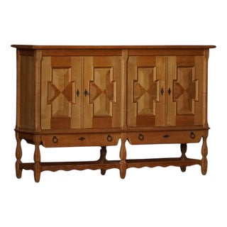 Vintage Danish Oak Sideboard by Henning Kjærnulf, 1950s For Sale