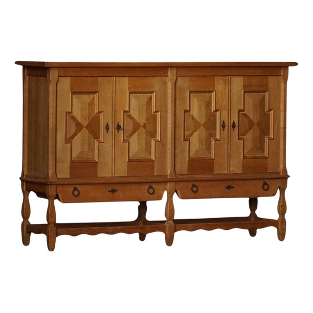 Vintage Danish Oak Sideboard by Henning Kjærnulf, 1950s For Sale