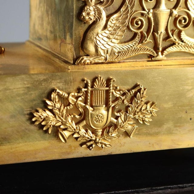 Table Clock with Display Case For Sale - Image 6 of 11
