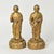 Asian Antique Pair of Gilded Buddhist Monk Figures For Sale - Image 3 of 17