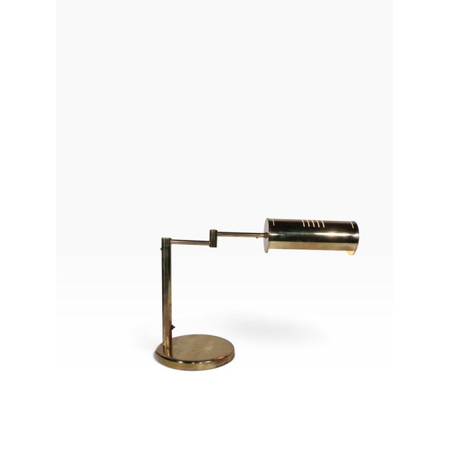 Mid 20th Century Mid Century Modern Brass Flex Arm Desk Lamp by Walter Von Nessen For Sale - Image 15 of 18