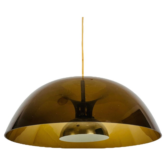 Acrylic Glass Pendant Lamp attributed to Temde, 1970s For Sale
