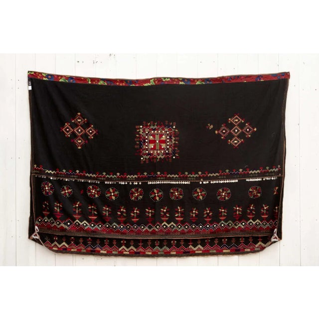 Boho Chic Antique Nomadic Mangal Wedding Shawl For Sale - Image 3 of 12