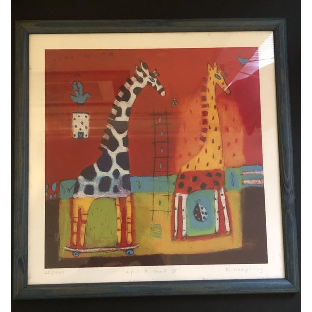 Karen Hoepting Signed "Spirit Leaf" Framed Animal Prints - Edition 65/200 - Pair For Sale In New York - Image 6 of 17