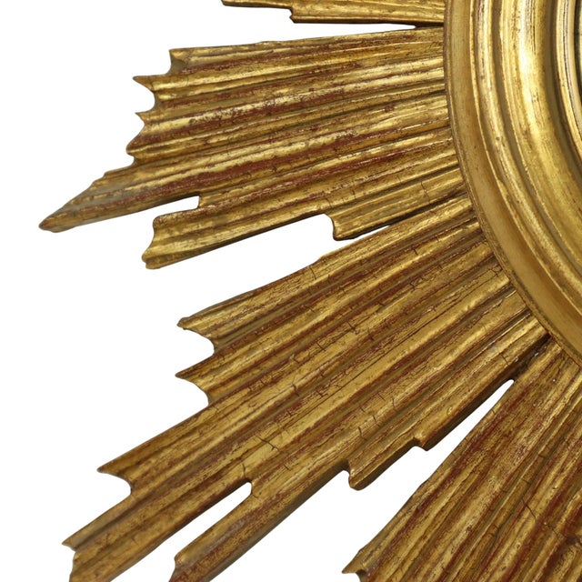 1960s Large Sunburst Gold Leaf Sun Mirror by Deknudt, 1960s For Sale - Image 5 of 18