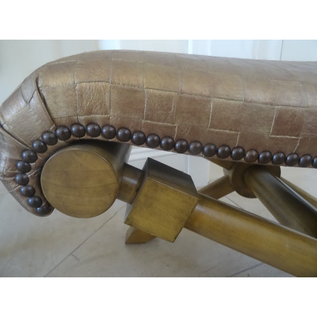 Early 21st Century Ralph Lauren Style Benches a Pair For Sale - Image 5 of 7