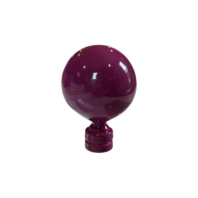 This hand-lacquered lamp finial by Dressing Rooms Interiors Studio features a high-gloss Orchid finish designed to add a...