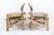 Rustic Primitive Adirondack Captain's Chairs - Pair With Woven Geometric Cushions For Sale - Image 3 of 11