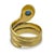 Vintage Sapphire 18k Yellow Gold Snake Ring, Size 6.75 For Sale In Los Angeles - Image 6 of 6