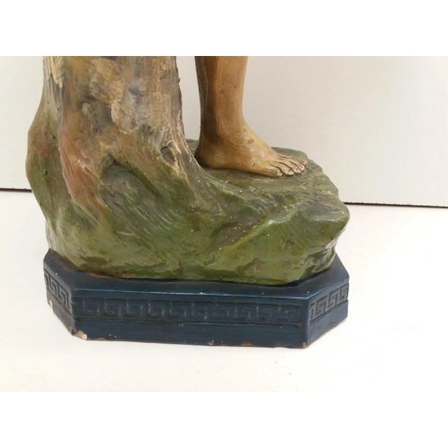 Czechoslovakian Art Deco Terracotta Girl Statue, 1930s For Sale - Image 6 of 18