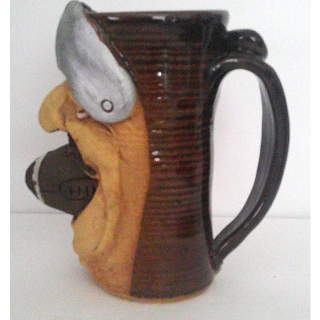 Vintage 1997 Elizabeth Signed Ugly Face Pottery Mug Football Player Pristine This is a fantastic vintage handmade ugly...
