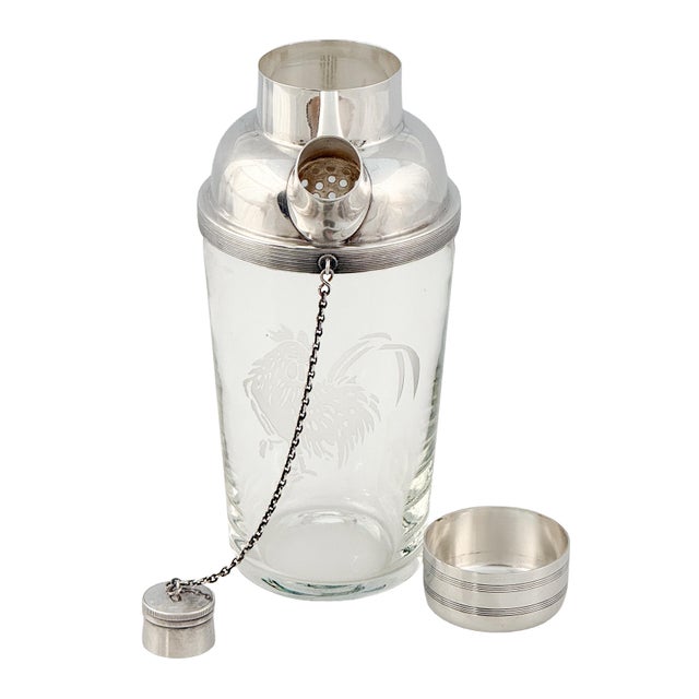 English English Cocktail Drinks or Martini Shaker With Cockerel by James Dixon & Sons For Sale - Image 3 of 9