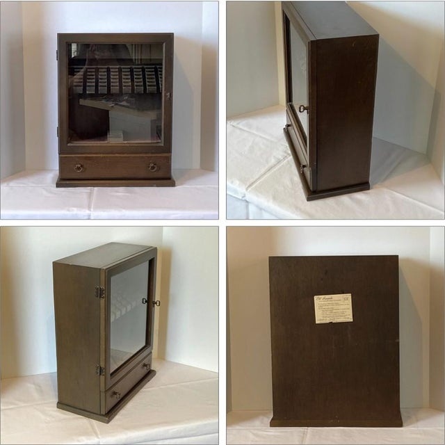 1980s Kirk Stieff “Old Annapolis” Pewter Flatware: Complete 65-Piece Set (Service for 12, Serving Pieces) With Original DIsplay Cabinet For Sale - Image 13 of 18