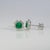 Colombian Emerald Earrings With Earth-Mined Diamond Accents: Solid 14k Gold, 5mm For Sale - Image 4 of 7