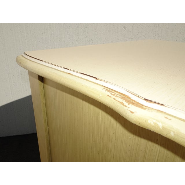 Vintage French Privincial Yellow Nightstand W Brass Hardware For Sale - Image 11 of 12