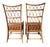 Wood Vintage Palecek High Back Arm Chairs With Leather Seats, a Pair For Sale - Image 7 of 16