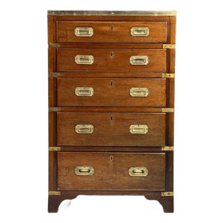 Campaign Chest of Drawers in Mahogany, 1800s For Sale