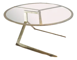 Stainless Steel and Glass Coffee Table