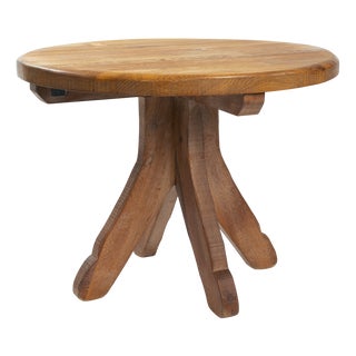 Brutalist Oak Dining Table from De Puydt, 1970s For Sale