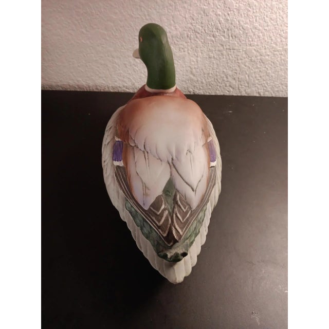 Green 1970s Andrea by Sadek Mallard Duck Decoy Figurine For Sale - Image 8 of 9