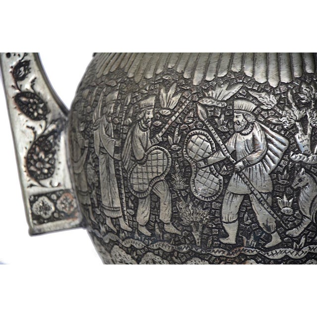 Large Copper Tea Pot with Engraving, 1940s For Sale - Image 10 of 16