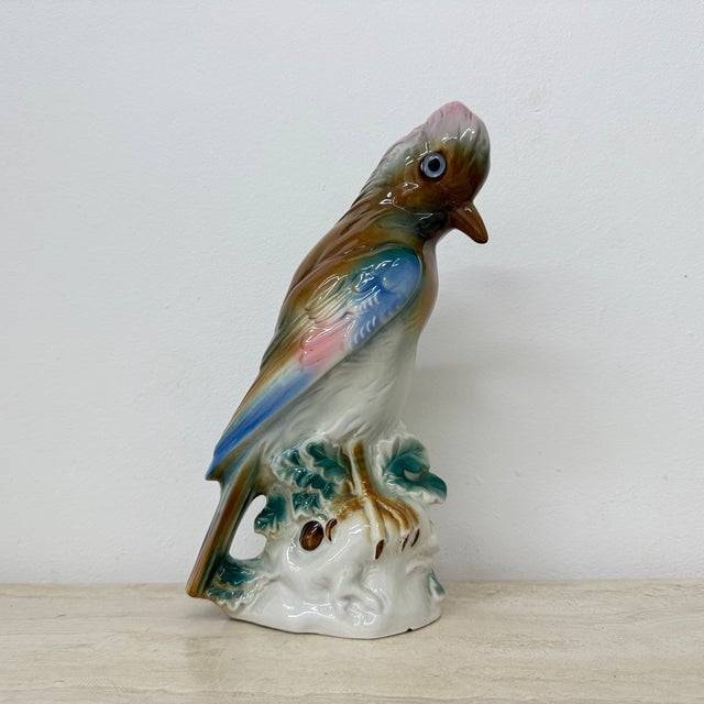 Ceramic Vintage Porcelain Parfume Lamp Bird, 1950s For Sale - Image 7 of 18