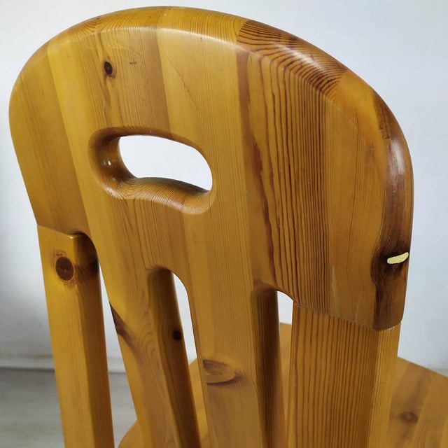 Brutalist Pine Dining Chairs, Set of 4 For Sale - Image 12 of 18