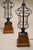 1930s 1930s French Empire Neoclassical Wire Urn Cage Brass Wood Table Lamps - a Pair For Sale - Image 5 of 11