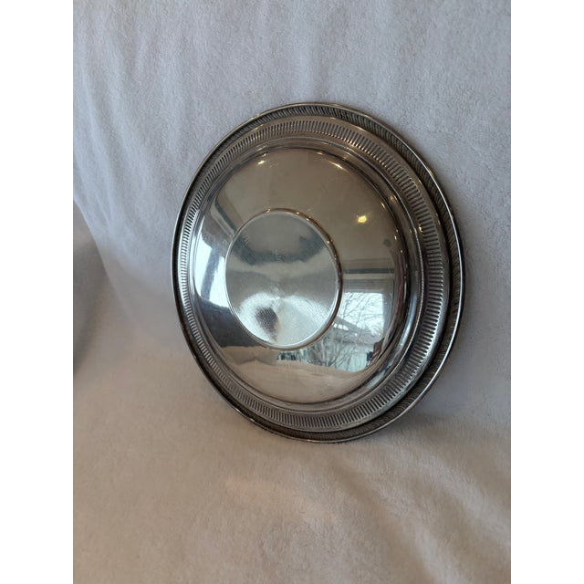 Mid 20th Century Sterling Silver Round Platter For Sale In New York - Image 6 of 9